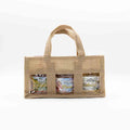 🐝 Sac en toile de jute pour 3 pots de miel (250 g)