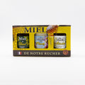 Coffret Dégustation – Miels de Tilleul, Fleurs Crémeux & Acacia (3 x 500 g)